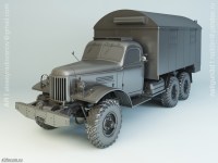 Коллекционная масштабная модель 1:43 Грузовой автомобиль ЗиЛ-157 КУНГ-1М. хаки, с журналом (De Agostini)